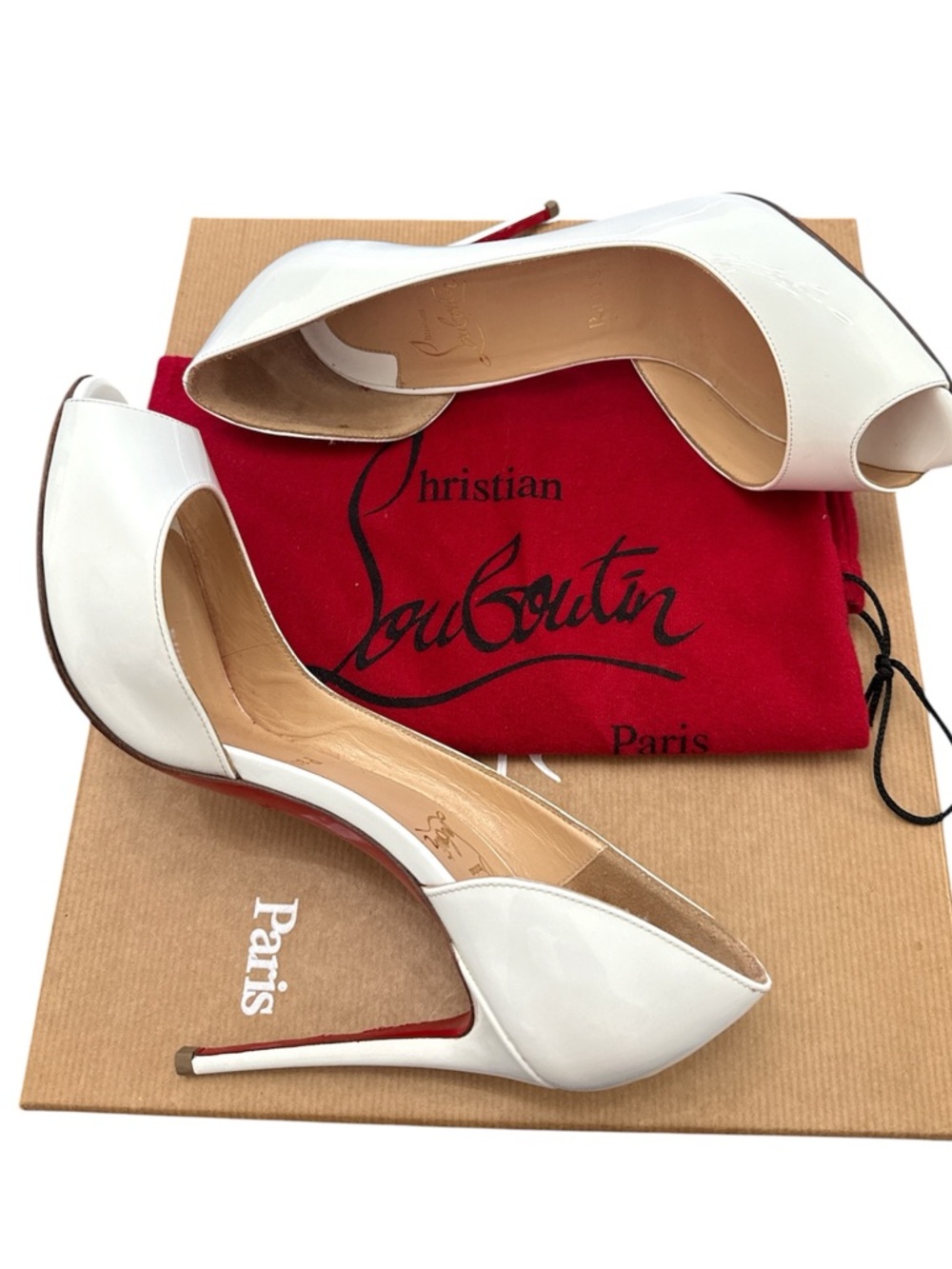 CHRISTIAN LOUBOUTIN Very Privé Patent Leather Heels - Picture 8 of 13